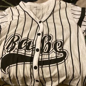 It’s a varsity unbuttoned shirt